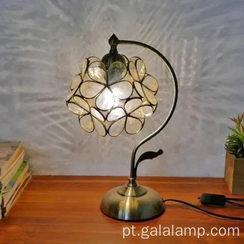 Lâmpada de cabeceira de mesa de design floral